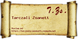 Tarczali Zsanett névjegykártya